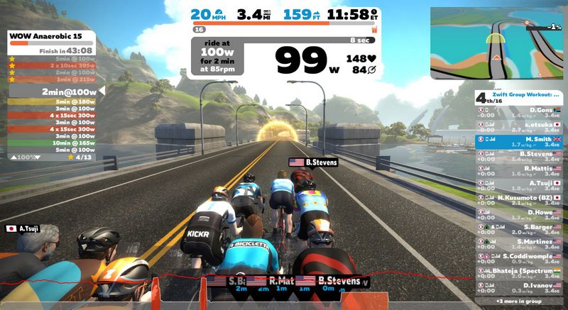 Zwift Workout Mode