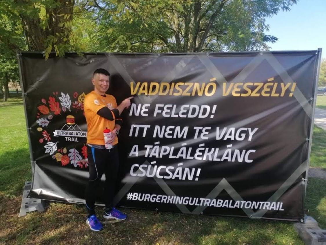 UltraBalatonn Trail 2021 vaddisznó veszély tábla